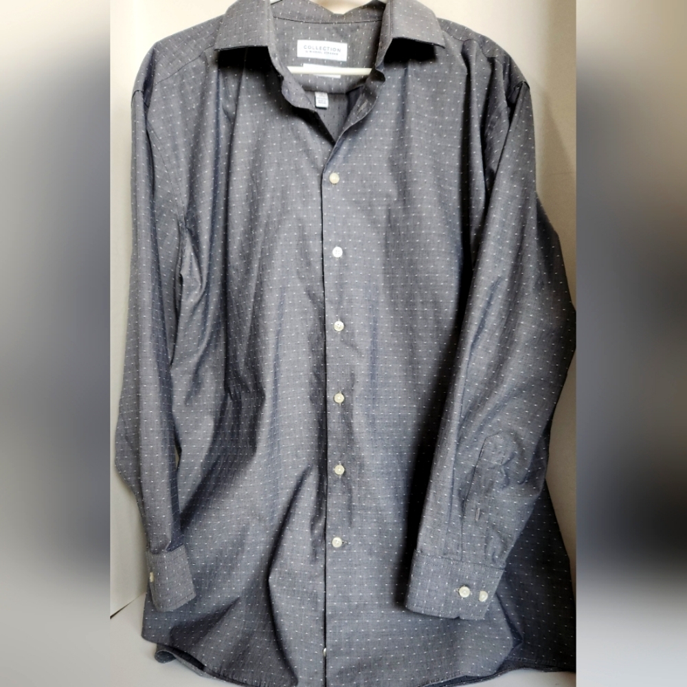 Collection by Michael Strahan Men's 18 34/35 Regular Fit Long Sleeve Shirt